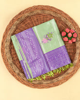 SC2841 - Tissue Silver Zari Meena Butta